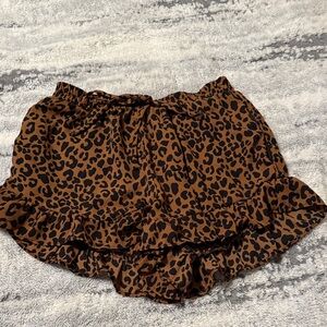 Sienna Sky Brown Leopard Print Women's Shorts